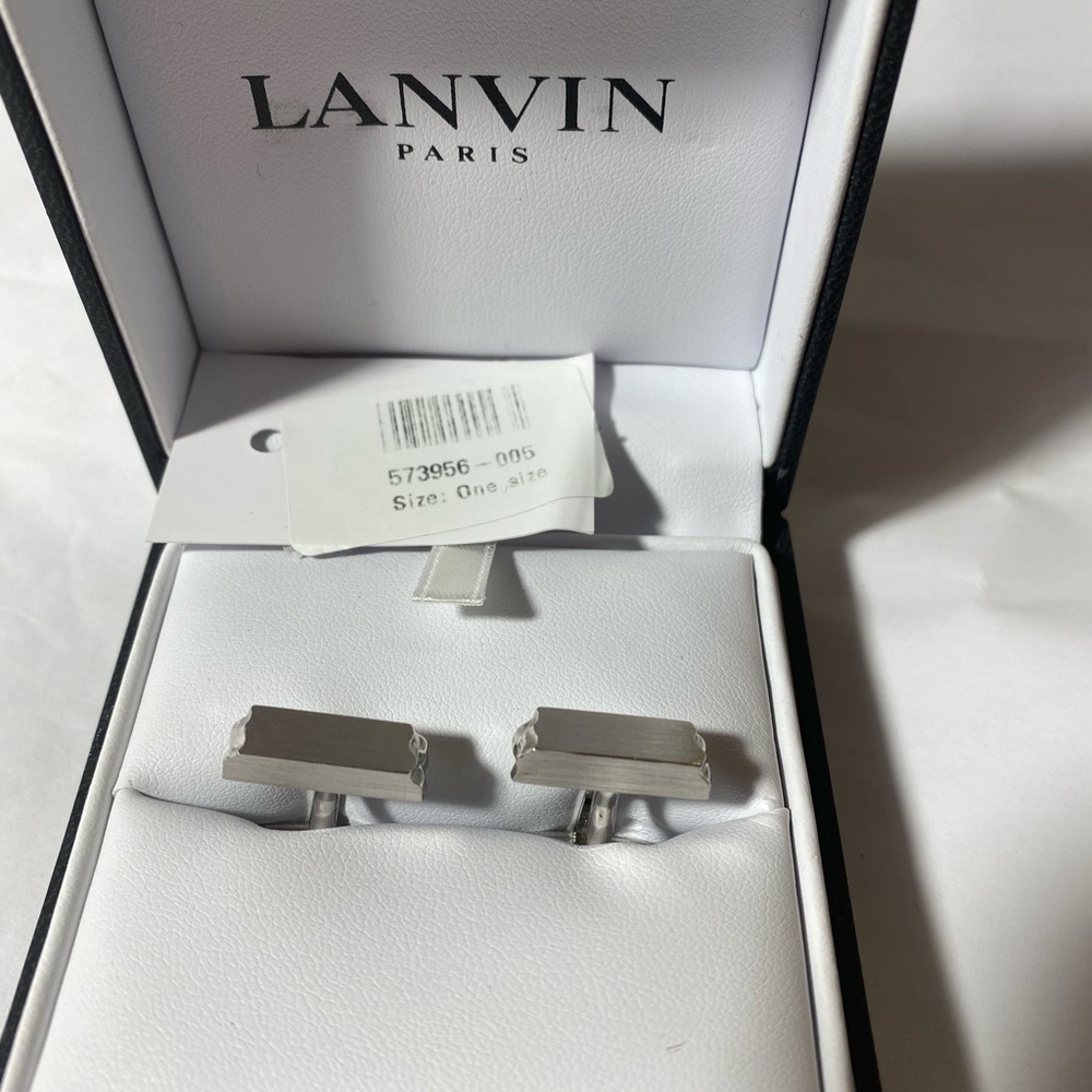 Lanvin silver cuboid cufflinks